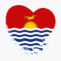 Kiribati Kiribatian Heart Love Flag
